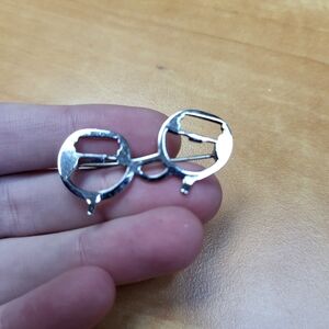 Shiny Silver Double Ring Buckle